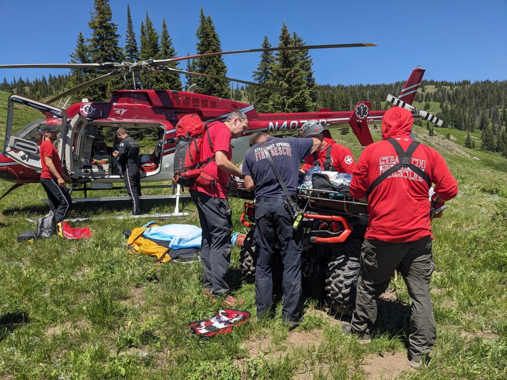 Rescue near Dumont Lake results in patient being medflighted to Front
